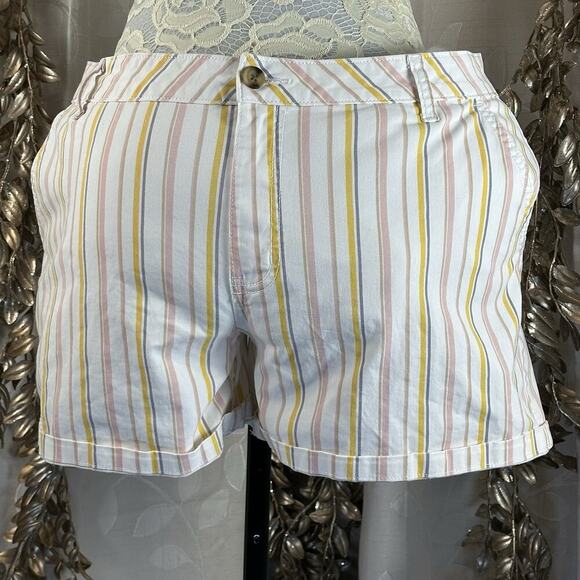 A.N.A Striped Midi Shorts Women’s 18 | Pastel Coastal‎ Preppy Y2K Resort Vibes - Picture 4 of 11